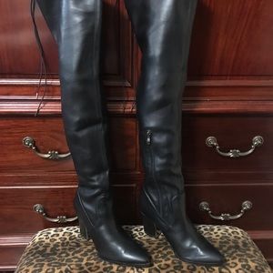 Vintage Havana Boots With Silver Hardware.